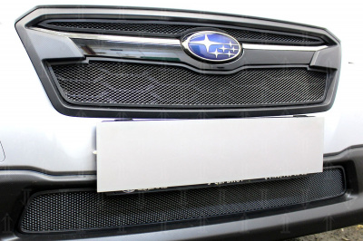 Subaru XV (12–) Защита радиатора, чёрная, верх (2 части)
